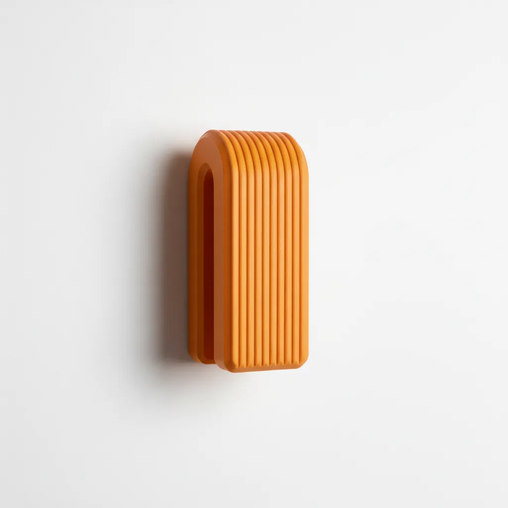 Minimal Wall Hook – Modern Ribbed Design